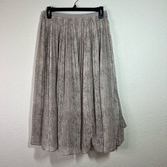 Banana Republic Women's Maxi Skirt Python Animal Print Elastic Pull On Petite 0P - Picture 1 of 7